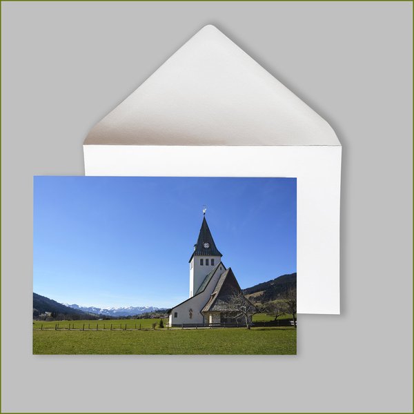 Grußkarte Kirche in Bad Oberdorf - 2er Set