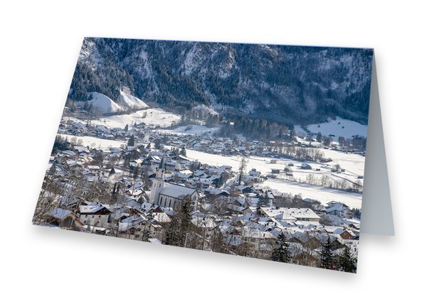 Grußkarte 'Winter in Bad Hindelang'  - 2er Set