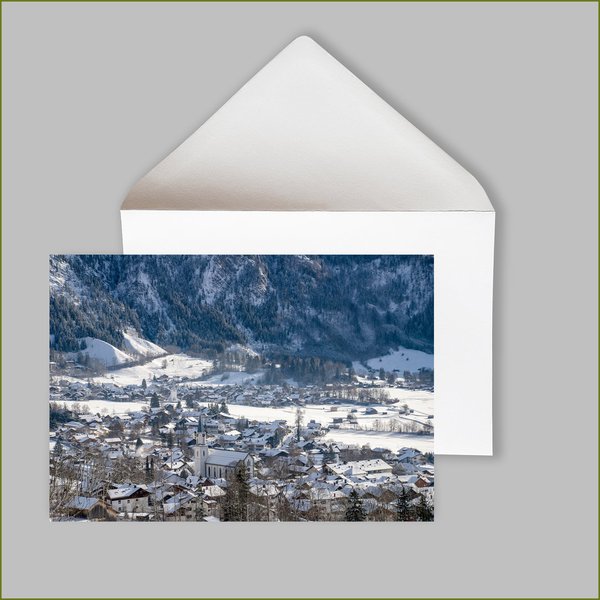 Grußkarte 'Winter in Bad Hindelang'  - 2er Set
